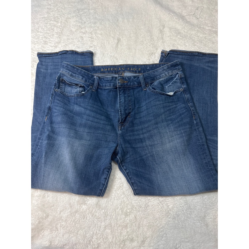 American Eagle Jeans Mens 36x30 Blue Good Flex Straight Leg Denim - Picture 4 of 7